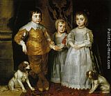 Sir Antony Van Dyck Famous Paintings - Portrait of the Three Eldest Children of Charles I